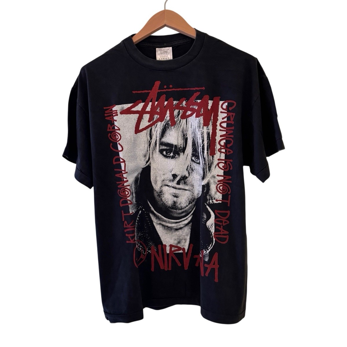 Stussy Nirvana Kurt Cobain Vintage REPRINT Band T-shirt Single