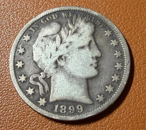 1899 BARBER HALF DOLLAR 50C PHILADELPHIA MINT RARE EARLY DATE COLLECTOR COIN
