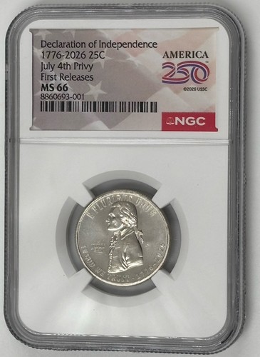 2026  Declaration of Independence 4th July Privy NGC MS66 ⭐FIRST RELEASES⭐