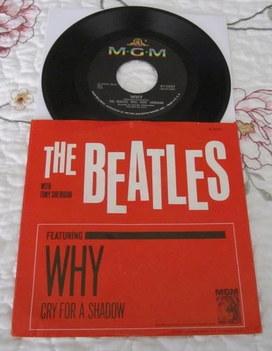 The Beatles-Why/Cry For A Shadow-Vinyl 45 with Title Sleeve