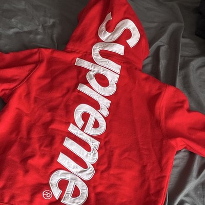 Supreme Red/White Logo 2pc Fleece Cotton Sweatsuit Hoodie Pants M