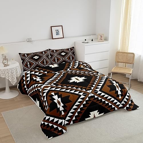 Rustic Western Size Comforter Set For Men,Southwestern Aztec Queen Multi 11 - Picture 2 of 6