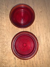New Nos Lucas 54570664 Pair Red Glass Lens Flat L488 Lamp Austin Mg Morris 2 Pcs New Nos Lucas 54570664 Pair Red Glass Lens Flat L488 Lamp Austin Mg Morris 2 Pcs
