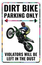 Venicor Dirt Bike Sign Decor - 9 x 14 Inches - 14 x 9 inches, 