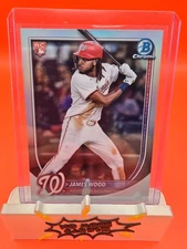 2025 Bowman Chrome James Wood Red Rookie Badge Refractor