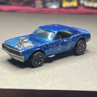 Hot Wheels Redline Heavy Chevy, Spoiler,Blue HK, Tabbed Base, Champagne Interior