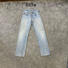 Levi 501 Vintage 80s USA Selvedge Redline actual 28x31 Light Blue Distressed