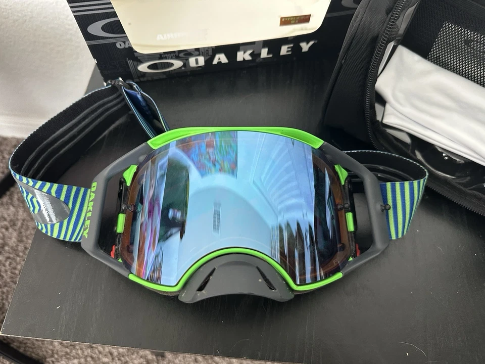 Gafas de bicicleta Oakley Airbrake MX MTB Signature verde neón/azul Prizm MX zafiro Foto 4 de 4