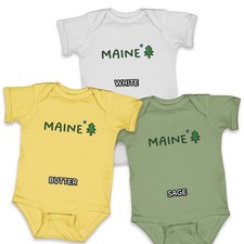 Maine Doodle Star & Tree, Baby Bodysuit Newborn Infant-24 Months, One-Piece