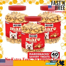 3 Pack Milk-Bone MaroSnacks Small Dog Treats With Bone Marrow and Calcium, 40 oz