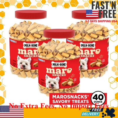 3 Pack Milk-Bone MaroSnacks Small Dog Treats With Bone Marrow and Calcium, 40 oz