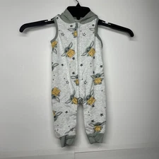 Baby Boys' Star Wars: The Mandalorian Hooded Romper - White 3-6months