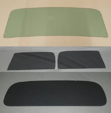 1935 1936 Ford Pickup Glass Truck Green Windshield Grey Door Back Set
