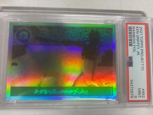 KEN GRIFFEY 2021 TOPPS PROJECT 70 # RAINBOW FOIL # 29 / 70 PSA 9 MINT RARE HOT