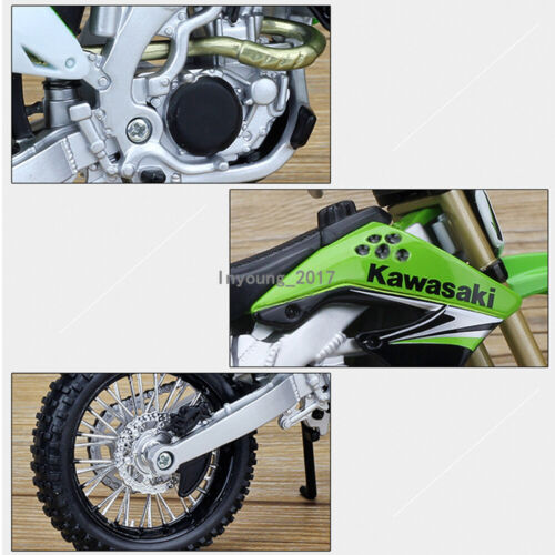 1:12 Scale Kawasaki KX450F Motorcycle Model Dirt Bike Diecast Toy Vehicle Green - Picture 6 of 7