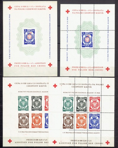 RARE 1945 ,, HELMSTED '' ,,4 '' BLOCKS OF ,,4 '' STAMPS + ,, 4 '' BLOCKS - Picture 13 of 24