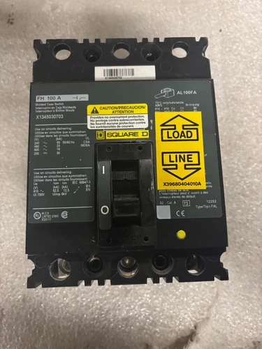 Square D Molded Case Switch X1345030703 FH 100A 600V