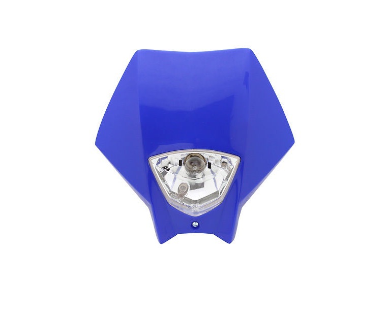 Plaque phare bleue moto cross Master pour remplacer l'optique d'origine