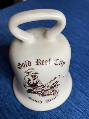 Collectible Gold Reef City South Africa 4  Bell Rare Souvenir