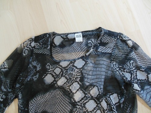 Vero Moda Mädchen o. Damen Longshirt Fb: Schwarz-Grau Gr. S - Bild 2 von 3