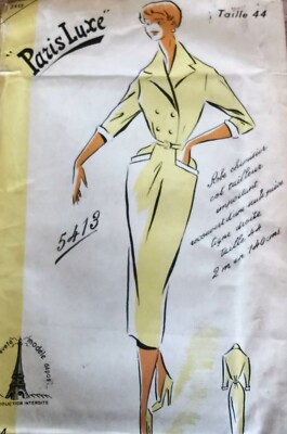 Patron De Couture Vintage Paris Luxe N°5190 - Robe En Toile Taille 44, Neuf Sous Scellé !