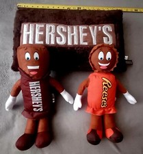 HERSHEYS REESES CHOCOLATE CANDY PLUSH TOY DOLL PILLOW LOT OFFICIALLY LICENSED   