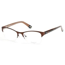 GANT GA4048 049 Matte Brown Semi Rim Metal Optical Eyeglasses Frame 51-18-135 RX