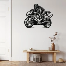Motorcycle Metal Wall Art, Metal Wall Decor, Wall Hangings, Modern Wall Art