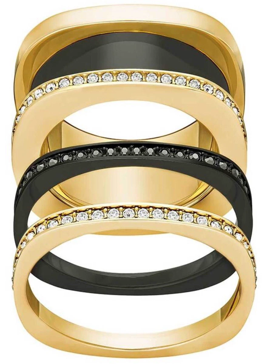 Swarovski Vio Ring Black Size 52 5184232 eBay