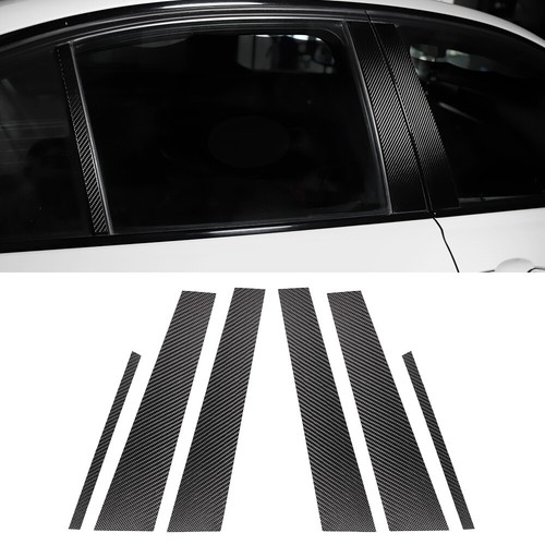 Real Carbon Fiber Car Window B Pillar Trim Cover For BMW 3 Series F30 2013-2018 - Picture 2 of 9