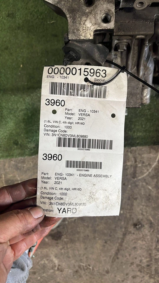 ✅ 2024 NISSAN VERSA двигатель 1,6 л Hr16de OEM - Изображение 4 из 4