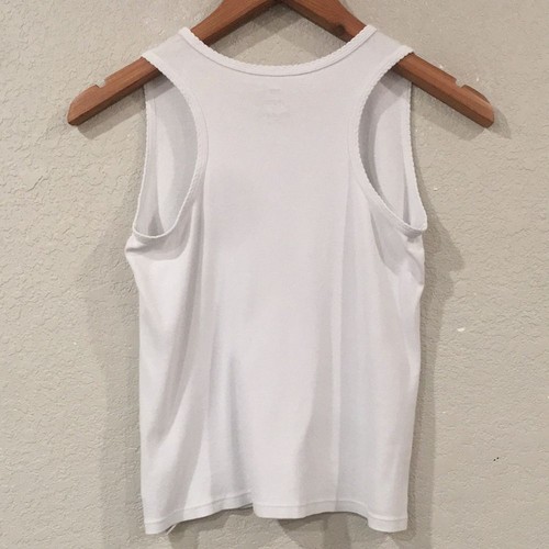 Gap Girls 12 Pajama Tank Top White ORGANIC Neutral Summer Minimalist 100% Cotton - Picture 2 of 8