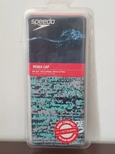 Speedo Remix Elastomeric Silicone Swim Cap - Adult / One Size - Deep Teal