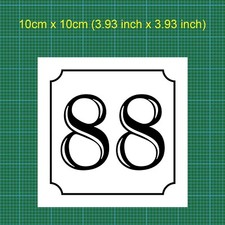 Personalised  Custom 3mm PVC Plastic House number or  sign 3mm PVC Drilled 9858