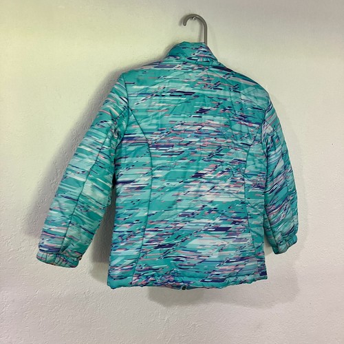 Zeroxposur Girls Jacket Size 4/5 Multicolor Zip Teal Light Puffer Coat T4 - Picture 6 of 9
