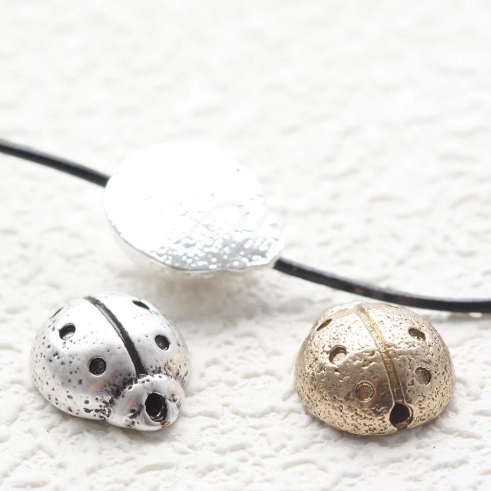 Premium Plated Solid Brass Ladybug Charm - 12x11mm (4891C) - Image 3 of 3