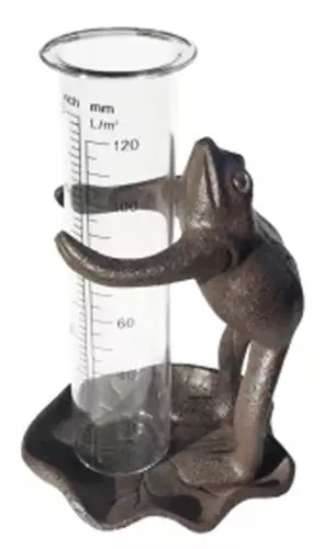 frog rain gauge - ideal for patio and garden - makes a great present image 1