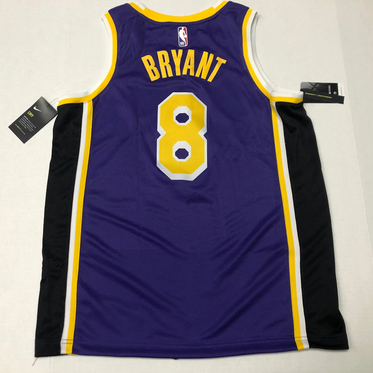 NIKE KOBE BRYANT LA LAKERS PURPLE BLACK SWINGMAN #8 JERSEY AV3701 504 sz 40  S