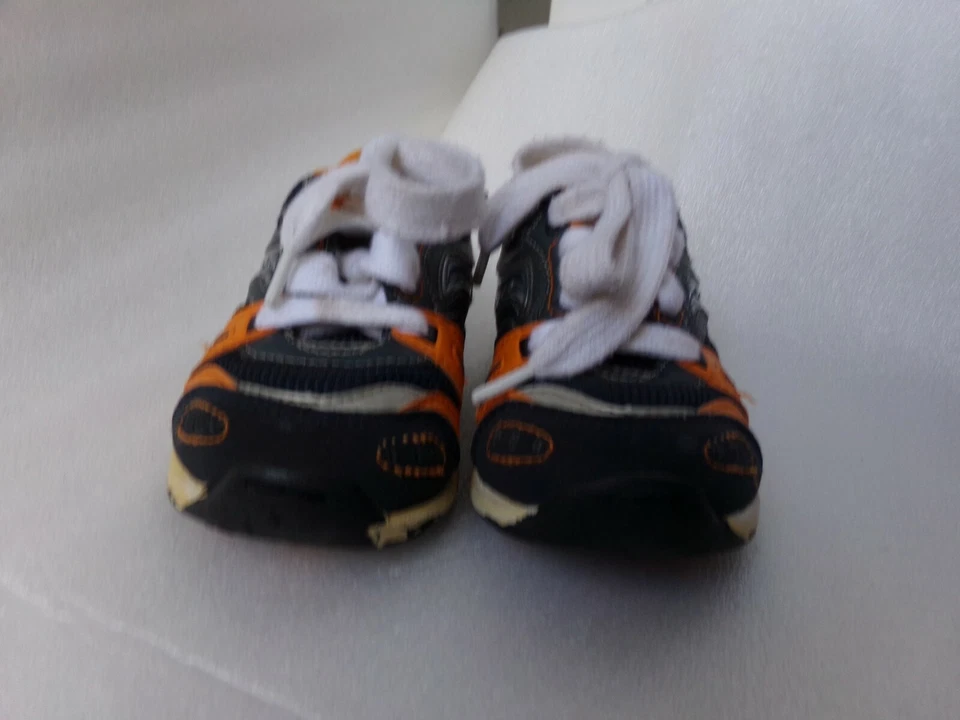 PLAY SAUCONY Tenis 7 Niños Bebé Zapatos Naranja Atlético Verano Látigo Cordones Foto 3 de 4