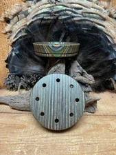 1- Sweet Caller Laminated Green Camo 3.5" Turkey Call Pot with Spray Finish