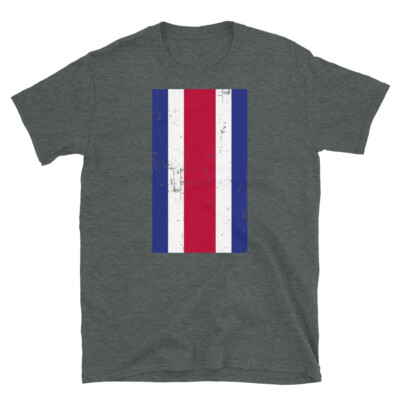 Costa Rica Central America San Jose Distressed Flag Short-Sleeve Unisex T-Shirt