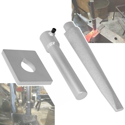3pcs Blacksmith Tomahawk Eye Drift/Mandrel with steel handle and bolster plate