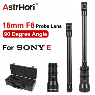AstrHori 18mm F8 90° APS-C Macro 2X Probe Lens 90 Degree Angle for Sony E-mount
