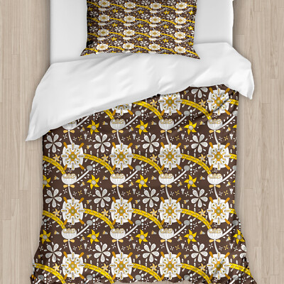 Blumen Bettwäsche Set Trockener Lotus Flower Design