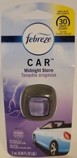 FEBREZE CAR VENT CLIPS AIR FRESHENER AND ODOR ELIMINATOR MIDNIGHT STORM