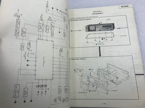 Original OEM Sony TC-FX5 Service Manual Repair Stereo Cassette Deck 1980 - Picture 2 of 3