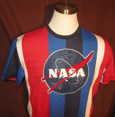 NASA Mens Short Sleeve Logo T-shirt, LR Scoop, Cotton Blend, Size XL, New - Picture 2 of 6
