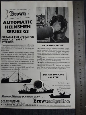 Werbedruck S G Brown Ltd Marine & Navigation Watford Industrie 1964