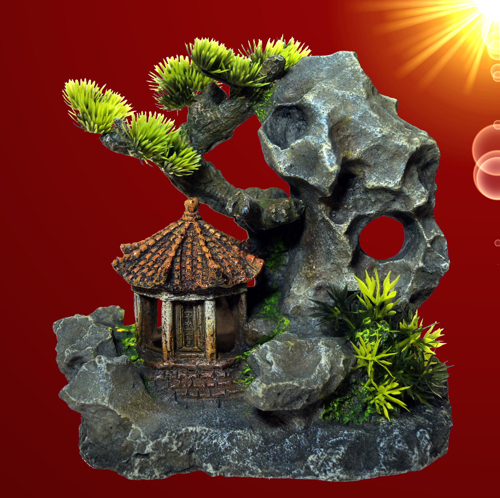 Schwimmender Aquarium Stein Mit Saugnapf - Deko Felsen Für Aquarium & Terrarium