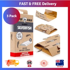 Silverfish Trap - 3 Pack - Ecological Silverfish Killer - Non-Toxic and Easy-To-